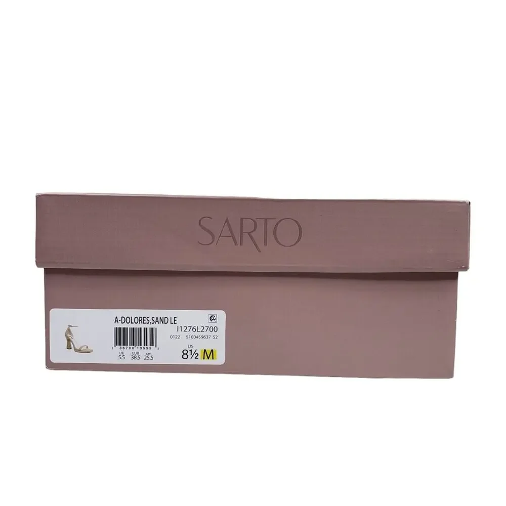 SARTO by Franco Sarto Womens 8.5 Dolores Ankle Strap Leather Sandal NEW